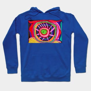 Unique Bright Colourful Viking Shield with Swirling Background Hoodie